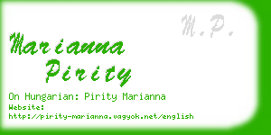 marianna pirity business card